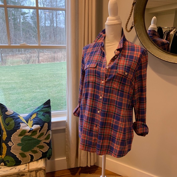 J. Crew Flannel Top - Picture 3 of 3